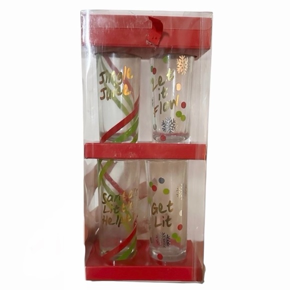 Festive Shot Glass Set - Red and Green - Picture 1 of 9